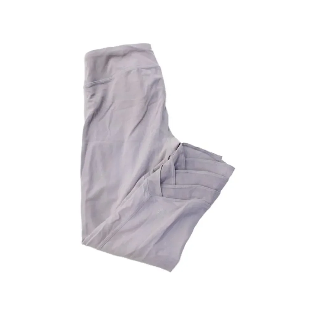 Athleta Girls Solid Cropped Activewear Leggings Purple Size L/12